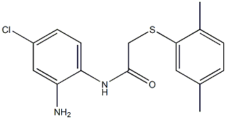 N-(2-amino-4-chlorophenyl)-2-[(2,5-dimethylphenyl)sulfanyl]acetamide Structure