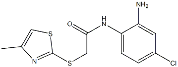 N-(2-amino-4-chlorophenyl)-2-[(4-methyl-1,3-thiazol-2-yl)sulfanyl]acetamide Struktur