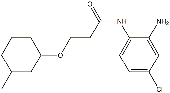 N-(2-amino-4-chlorophenyl)-3-[(3-methylcyclohexyl)oxy]propanamide 结构式