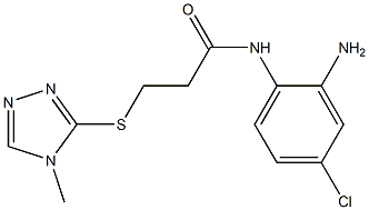 N-(2-amino-4-chlorophenyl)-3-[(4-methyl-4H-1,2,4-triazol-3-yl)sulfanyl]propanamide 化学構造式