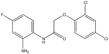 N-(2-amino-4-fluorophenyl)-2-(2,4-dichlorophenoxy)acetamide 化学構造式