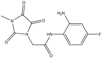 N-(2-amino-4-fluorophenyl)-2-(3-methyl-2,4,5-trioxoimidazolidin-1-yl)acetamide Struktur