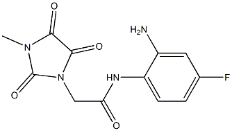 N-(2-amino-4-fluorophenyl)-2-(3-methyl-2,4,5-trioxoimidazolidin-1-yl)acetamide 结构式