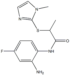 N-(2-amino-4-fluorophenyl)-2-[(1-methyl-1H-imidazol-2-yl)sulfanyl]propanamide