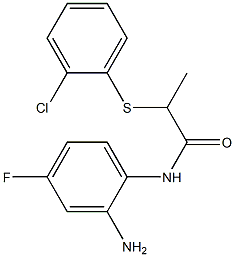 N-(2-amino-4-fluorophenyl)-2-[(2-chlorophenyl)sulfanyl]propanamide Struktur