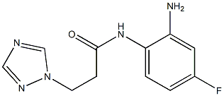 N-(2-amino-4-fluorophenyl)-3-(1H-1,2,4-triazol-1-yl)propanamide 结构式