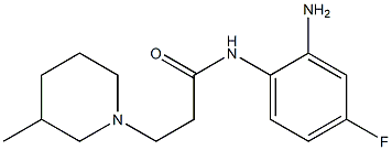 N-(2-amino-4-fluorophenyl)-3-(3-methylpiperidin-1-yl)propanamide Struktur