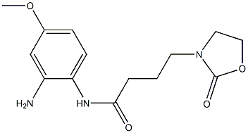 N-(2-amino-4-methoxyphenyl)-4-(2-oxo-1,3-oxazolidin-3-yl)butanamide 结构式