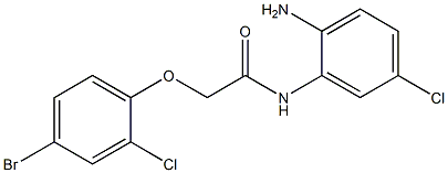 N-(2-amino-5-chlorophenyl)-2-(4-bromo-2-chlorophenoxy)acetamide Struktur