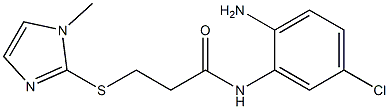 N-(2-amino-5-chlorophenyl)-3-[(1-methyl-1H-imidazol-2-yl)sulfanyl]propanamide Struktur