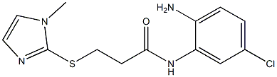 N-(2-amino-5-chlorophenyl)-3-[(1-methyl-1H-imidazol-2-yl)sulfanyl]propanamide 化学構造式