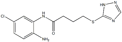 N-(2-amino-5-chlorophenyl)-4-(1H-1,2,4-triazol-5-ylsulfanyl)butanamide 化学構造式