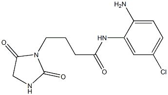 N-(2-amino-5-chlorophenyl)-4-(2,5-dioxoimidazolidin-1-yl)butanamide 化学構造式
