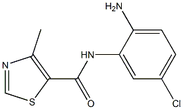 N-(2-amino-5-chlorophenyl)-4-methyl-1,3-thiazole-5-carboxamide,,结构式