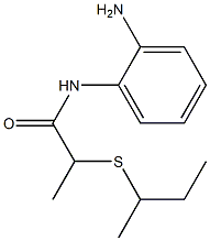 N-(2-aminophenyl)-2-(butan-2-ylsulfanyl)propanamide 化学構造式