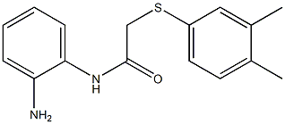 N-(2-aminophenyl)-2-[(3,4-dimethylphenyl)sulfanyl]acetamide,,结构式