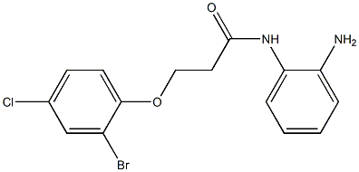 N-(2-aminophenyl)-3-(2-bromo-4-chlorophenoxy)propanamide,,结构式