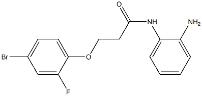 N-(2-aminophenyl)-3-(4-bromo-2-fluorophenoxy)propanamide 化学構造式