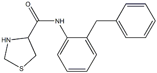 N-(2-benzylphenyl)-1,3-thiazolidine-4-carboxamide 化学構造式
