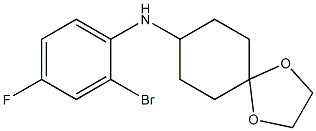 N-(2-bromo-4-fluorophenyl)-1,4-dioxaspiro[4.5]decan-8-amine Structure