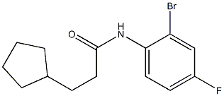 N-(2-bromo-4-fluorophenyl)-3-cyclopentylpropanamide Structure