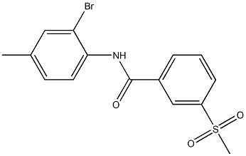 N-(2-bromo-4-methylphenyl)-3-methanesulfonylbenzamide Struktur