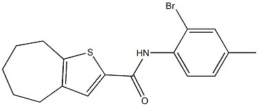 N-(2-bromo-4-methylphenyl)-4H,5H,6H,7H,8H-cyclohepta[b]thiophene-2-carboxamide Structure