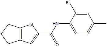 N-(2-bromo-4-methylphenyl)-5,6-dihydro-4H-cyclopenta[b]thiophene-2-carboxamide Struktur