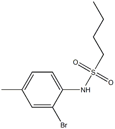 N-(2-bromo-4-methylphenyl)butane-1-sulfonamide Structure