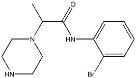 N-(2-bromophenyl)-2-(piperazin-1-yl)propanamide Struktur