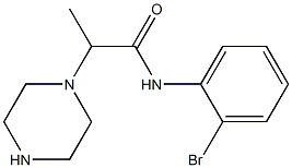 N-(2-bromophenyl)-2-(piperazin-1-yl)propanamide Structure