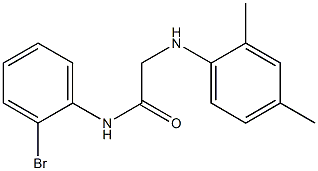 N-(2-bromophenyl)-2-[(2,4-dimethylphenyl)amino]acetamide Struktur