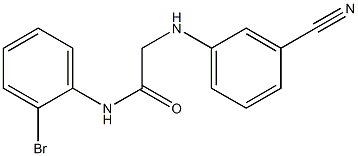 N-(2-bromophenyl)-2-[(3-cyanophenyl)amino]acetamide 化学構造式