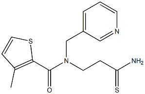 N-(2-carbamothioylethyl)-3-methyl-N-(pyridin-3-ylmethyl)thiophene-2-carboxamide Structure