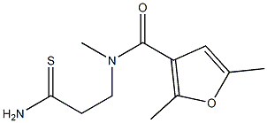 N-(2-carbamothioylethyl)-N,2,5-trimethylfuran-3-carboxamide,,结构式