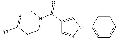 N-(2-carbamothioylethyl)-N-methyl-1-phenyl-1H-pyrazole-4-carboxamide 结构式