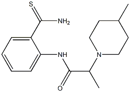 N-(2-carbamothioylphenyl)-2-(4-methylpiperidin-1-yl)propanamide Structure