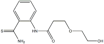 N-(2-carbamothioylphenyl)-3-(2-hydroxyethoxy)propanamide 结构式