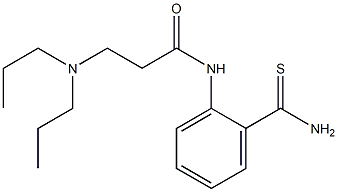 N-(2-carbamothioylphenyl)-3-(dipropylamino)propanamide 化学構造式