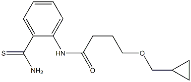 N-(2-carbamothioylphenyl)-4-(cyclopropylmethoxy)butanamide Struktur