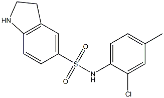 N-(2-chloro-4-methylphenyl)-2,3-dihydro-1H-indole-5-sulfonamide Structure