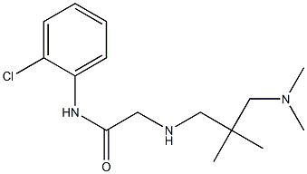 N-(2-chlorophenyl)-2-({2-[(dimethylamino)methyl]-2-methylpropyl}amino)acetamide 化学構造式