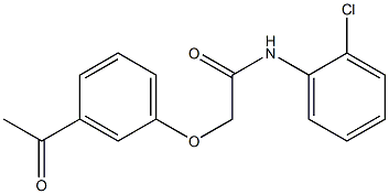 N-(2-chlorophenyl)-2-(3-acetylphenoxy)acetamide 化学構造式