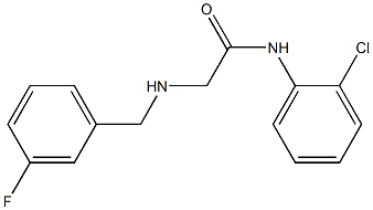 N-(2-chlorophenyl)-2-{[(3-fluorophenyl)methyl]amino}acetamide,,结构式