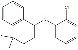 N-(2-chlorophenyl)-4,4-dimethyl-1,2,3,4-tetrahydronaphthalen-1-amine 化学構造式