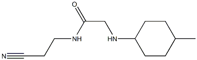 N-(2-cyanoethyl)-2-[(4-methylcyclohexyl)amino]acetamide Struktur