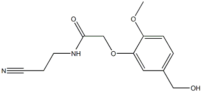 N-(2-cyanoethyl)-2-[5-(hydroxymethyl)-2-methoxyphenoxy]acetamide 结构式