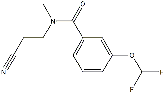 N-(2-cyanoethyl)-3-(difluoromethoxy)-N-methylbenzamide 化学構造式