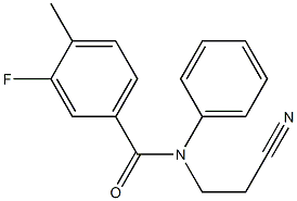 N-(2-cyanoethyl)-3-fluoro-4-methyl-N-phenylbenzamide Struktur