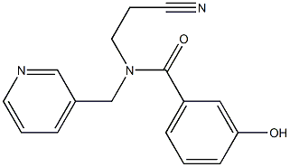 N-(2-cyanoethyl)-3-hydroxy-N-(pyridin-3-ylmethyl)benzamide Structure